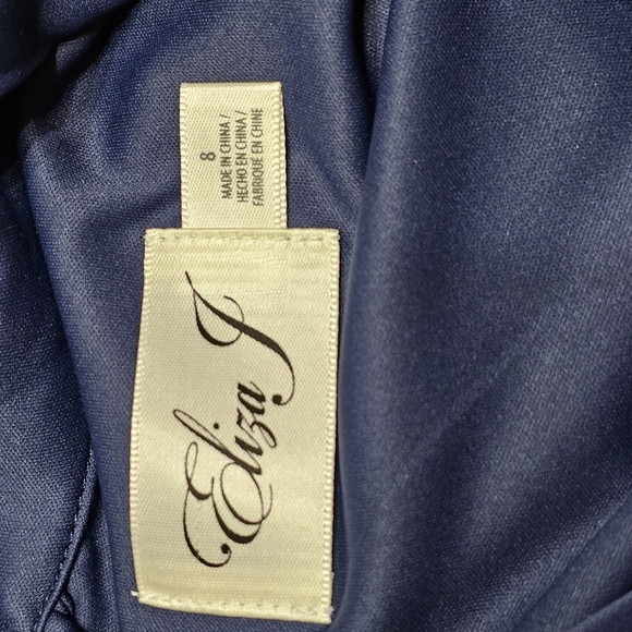 Eliza J Floral Long Sleeve Mesh Dress Navy Multicolored NWT - Picture 6 of 11